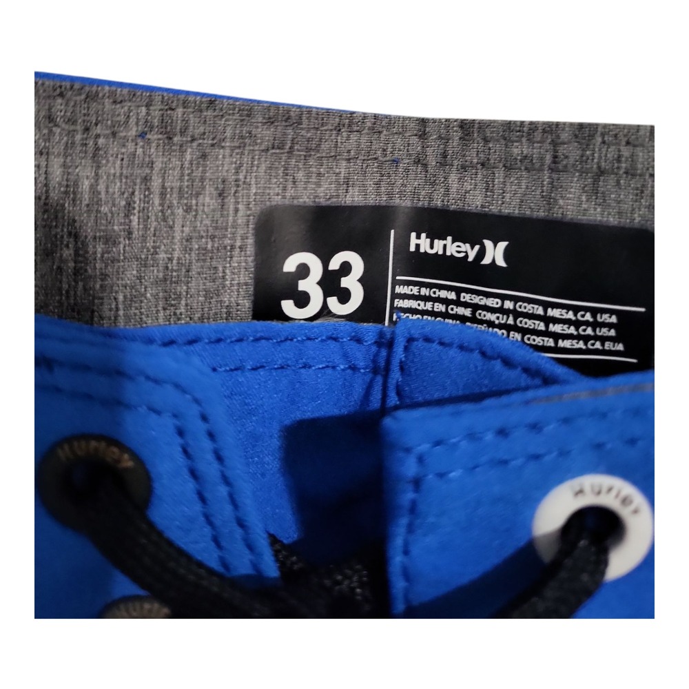 Hurley Men's One and Only Phantom Solid 20" Board Shorts – Signal Blue – Size 33 - Picture 7 of 16